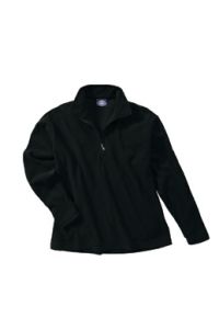 Black Half-Zip Pullover Fleece with Embroidery on left chest