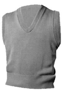 Grey V-Neck Vest Sweater with FC IRISH