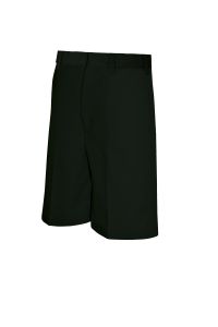 Black Flat Front Shorts with IRISH on back