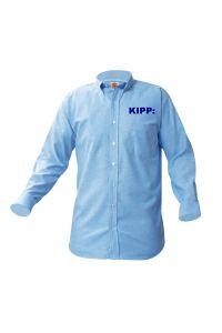 Boys Light Blue Long Sleeve Oxford with KIPP: High School