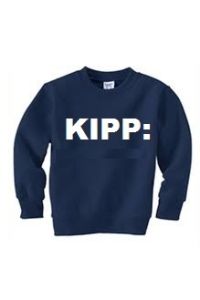 KIPP: Navy Crew Neck Sweatshirt with printed logo