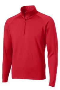 CPH Unisex Red Quarter-Zip Stretch Pullover with embroidered logo